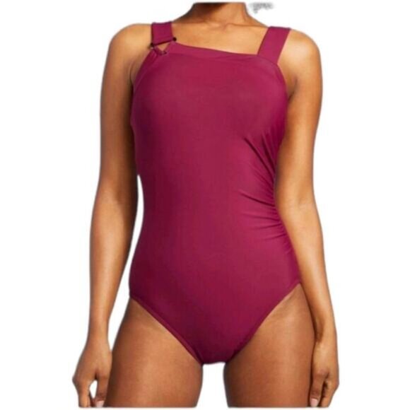 Women's Asymmetrical Shoulder One Piece Swimsuit | Aqua Green | Small - Picture 12 of 13